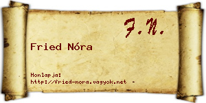 Fried Nóra névjegykártya
